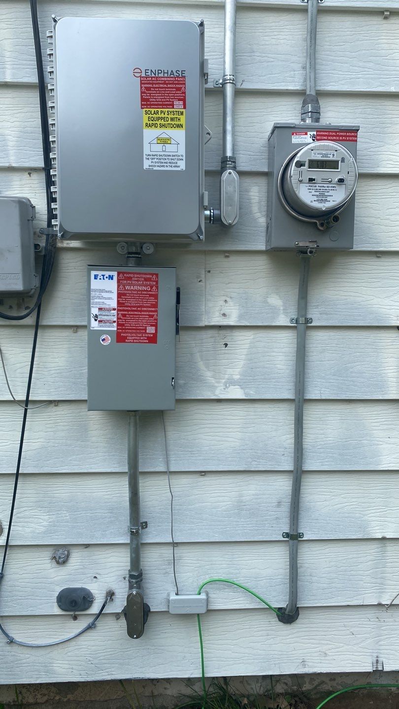 Solar Panel Installation with Exterior Service Change by Infinity Solar Systems