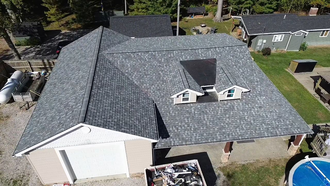 Atlas Pinnacle, Color, Coastal Granite, Drip Edge, Color, Black by Eagle Eye Roofing