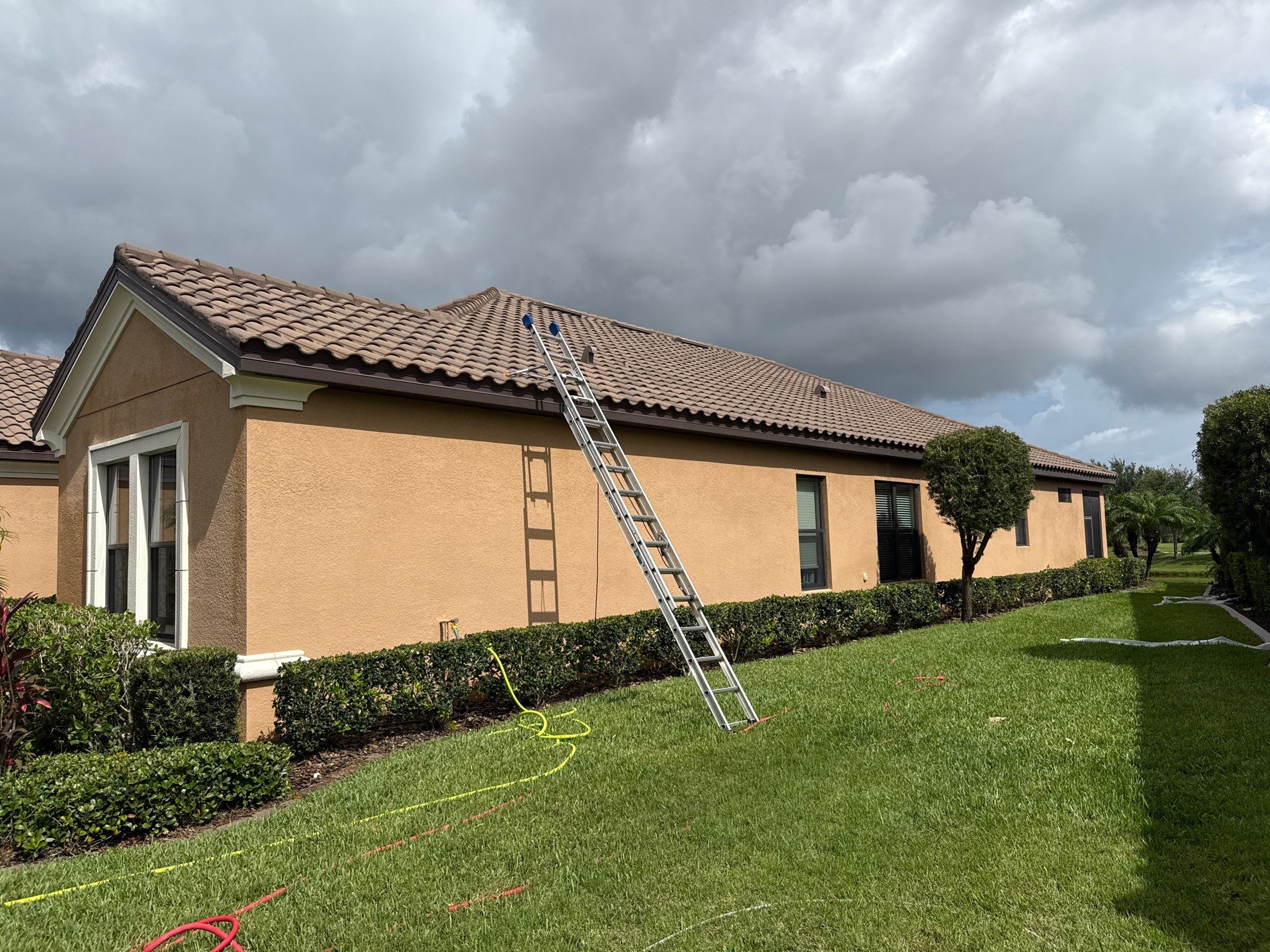 Tile Roof Cleaning & Paver Driveway Restoration – Artisan Lakes Esplanade, Palmetto, FL by Sunshine AquaWash