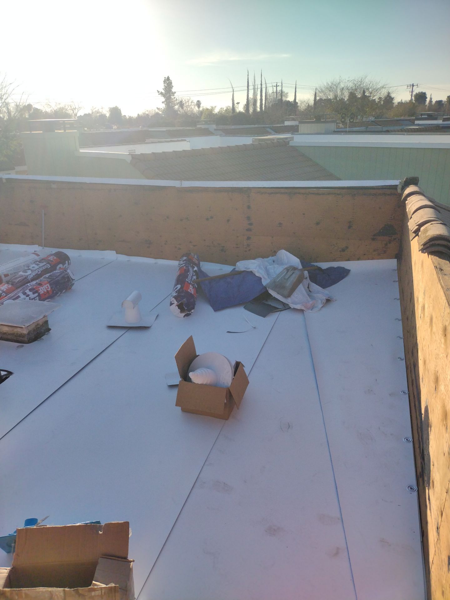 Residential TPO Flat Roofing - Fresno CA by Grandmark Service Company