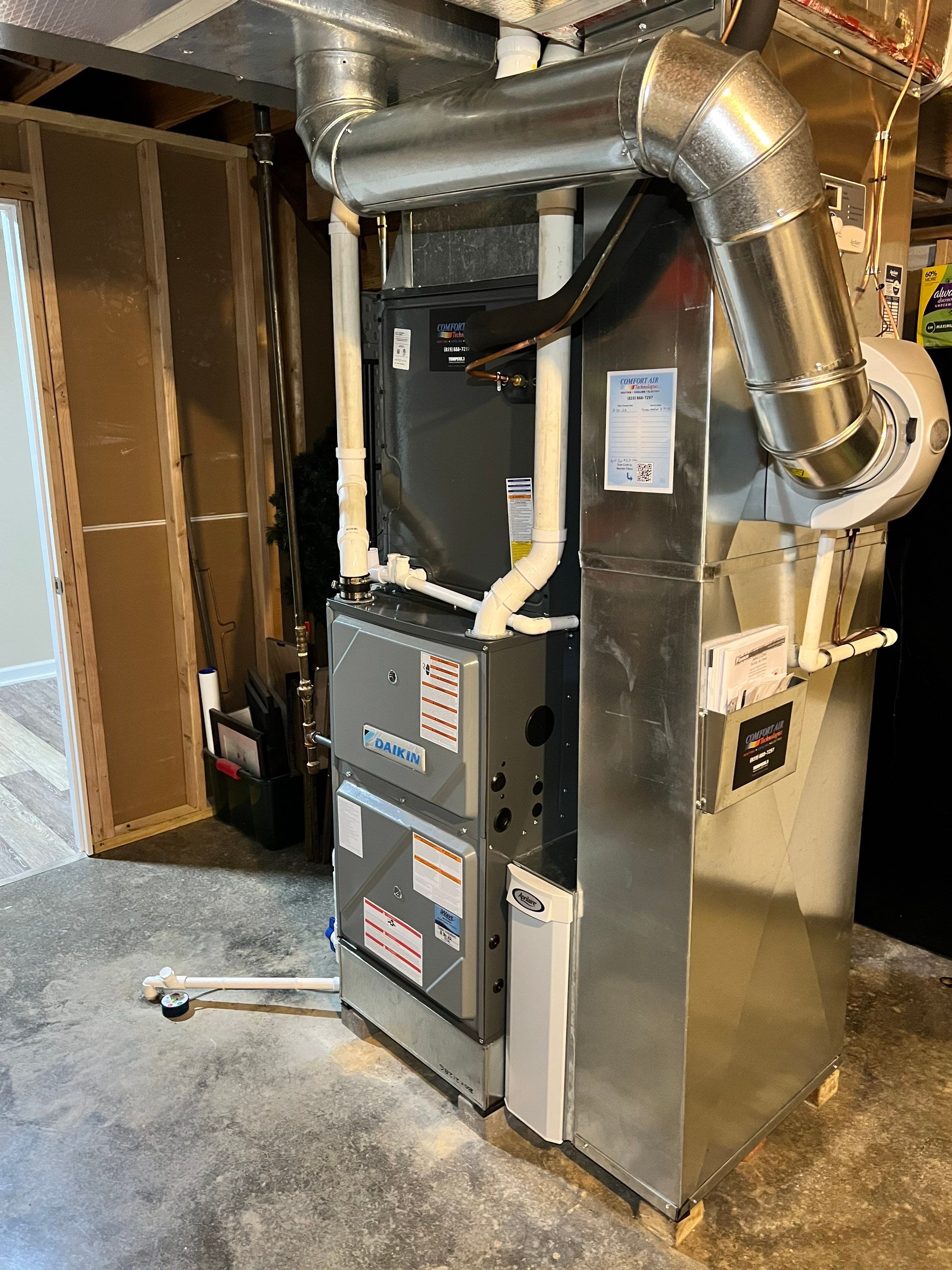 Daikin High Efficiency Furnace Installation by Comfort Air Technologies