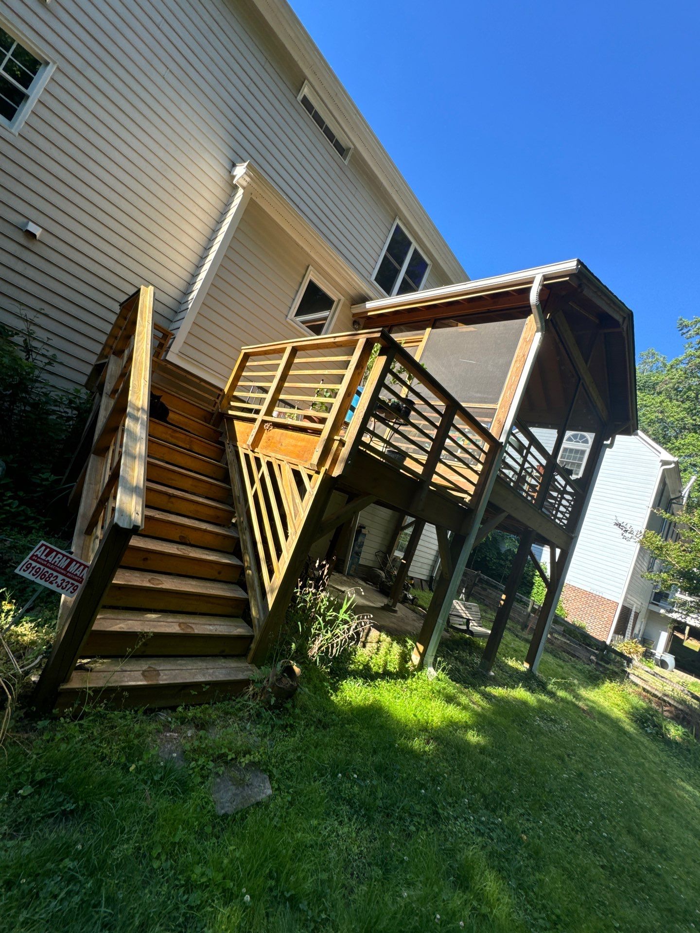 Porch staining by GonzalezPainters & Contractors Inc 