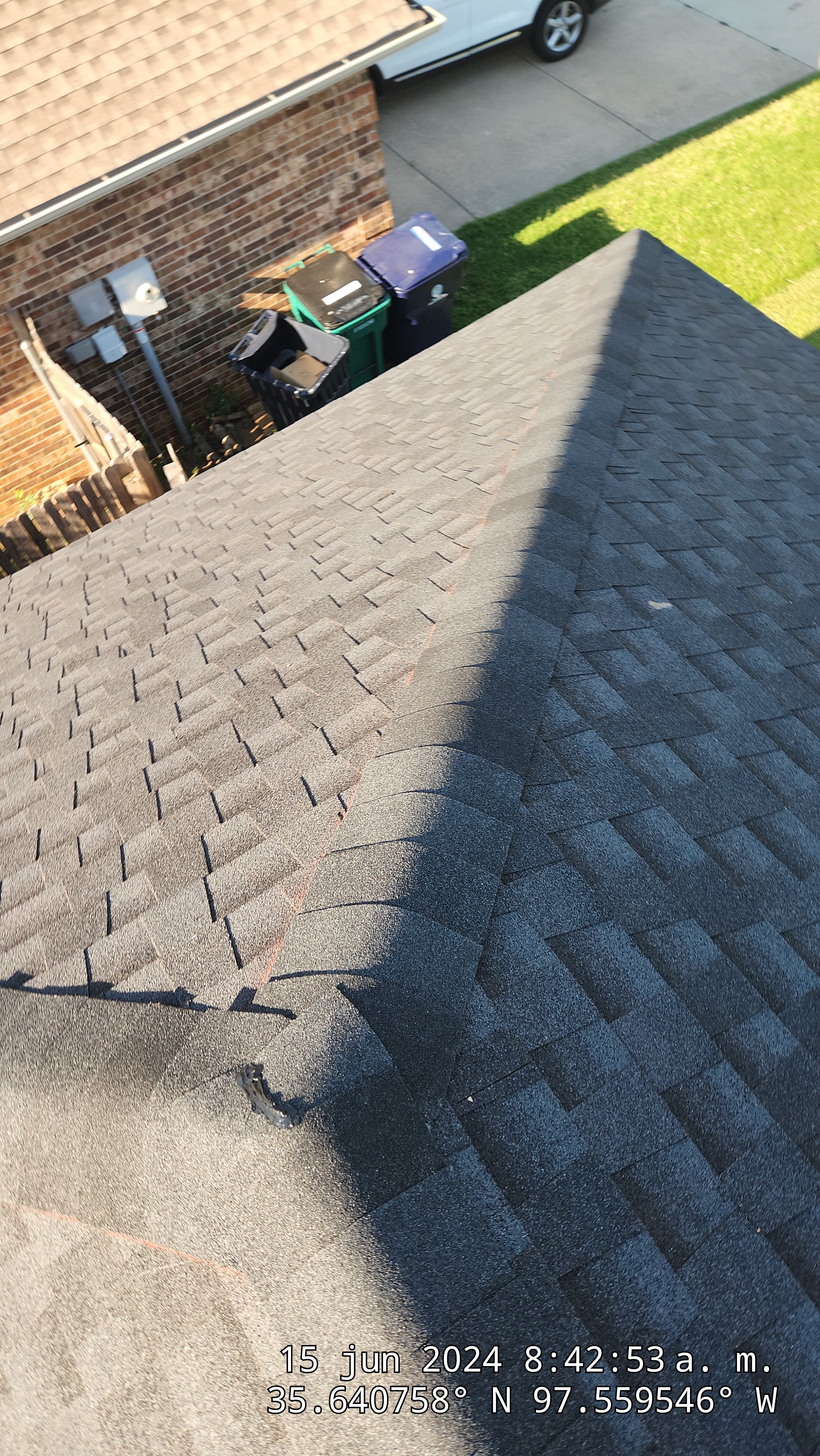 Reroof using GAF HDZ in Charcoal by Castillo Roofing