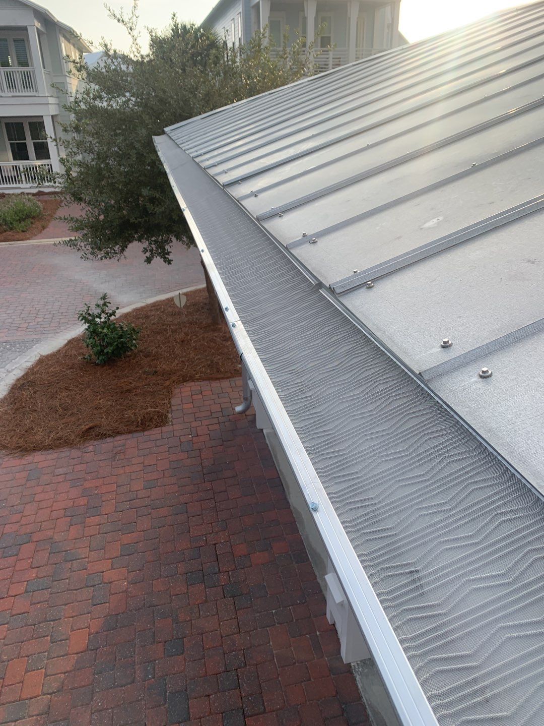 Gutter Installation using Galvalume Half Round Seamless Gutters and LeafBlaster Pro Gutter Guards by Gutter Professors