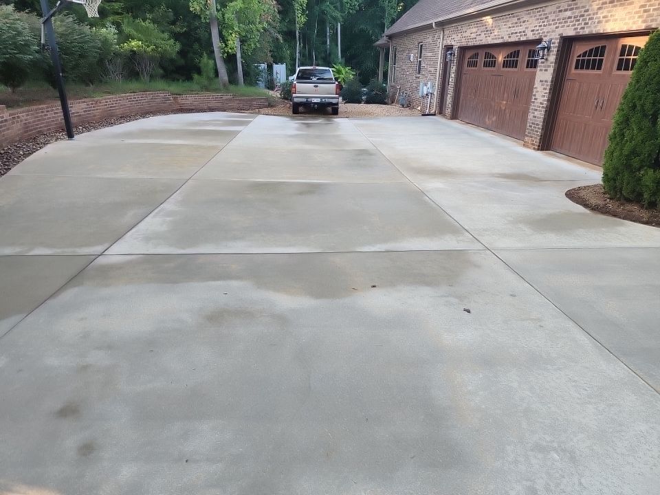 concrete Clean using cleaner by G&H Home Tech Pros LLC