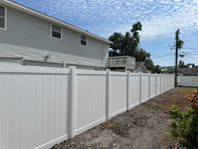 Vinyl Fence Installation using Vinyl Privacy Fence 
