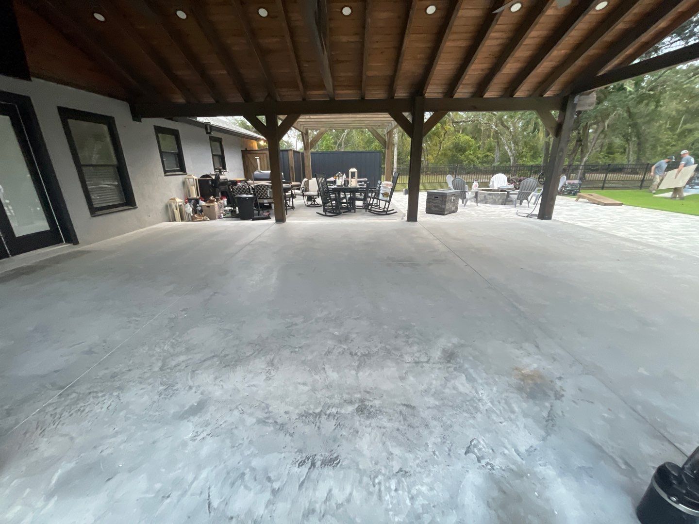 Patio in Old Town, FL in Slate Stone by Cross Creek Concrete Coatings