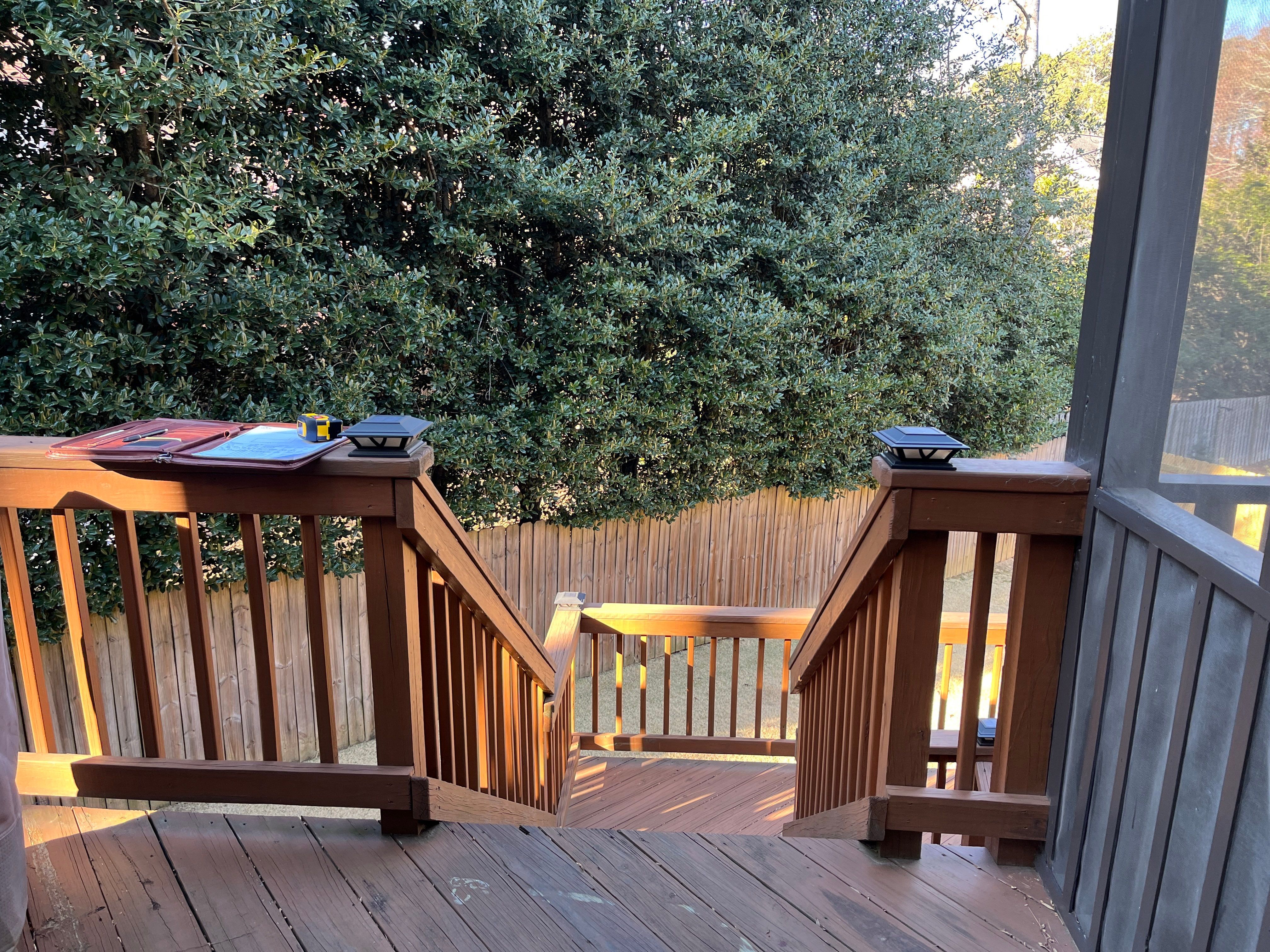 Deck and Fence Stain with Deck Board Repairs in Atlanta, GA by Nelson Exteriors 
