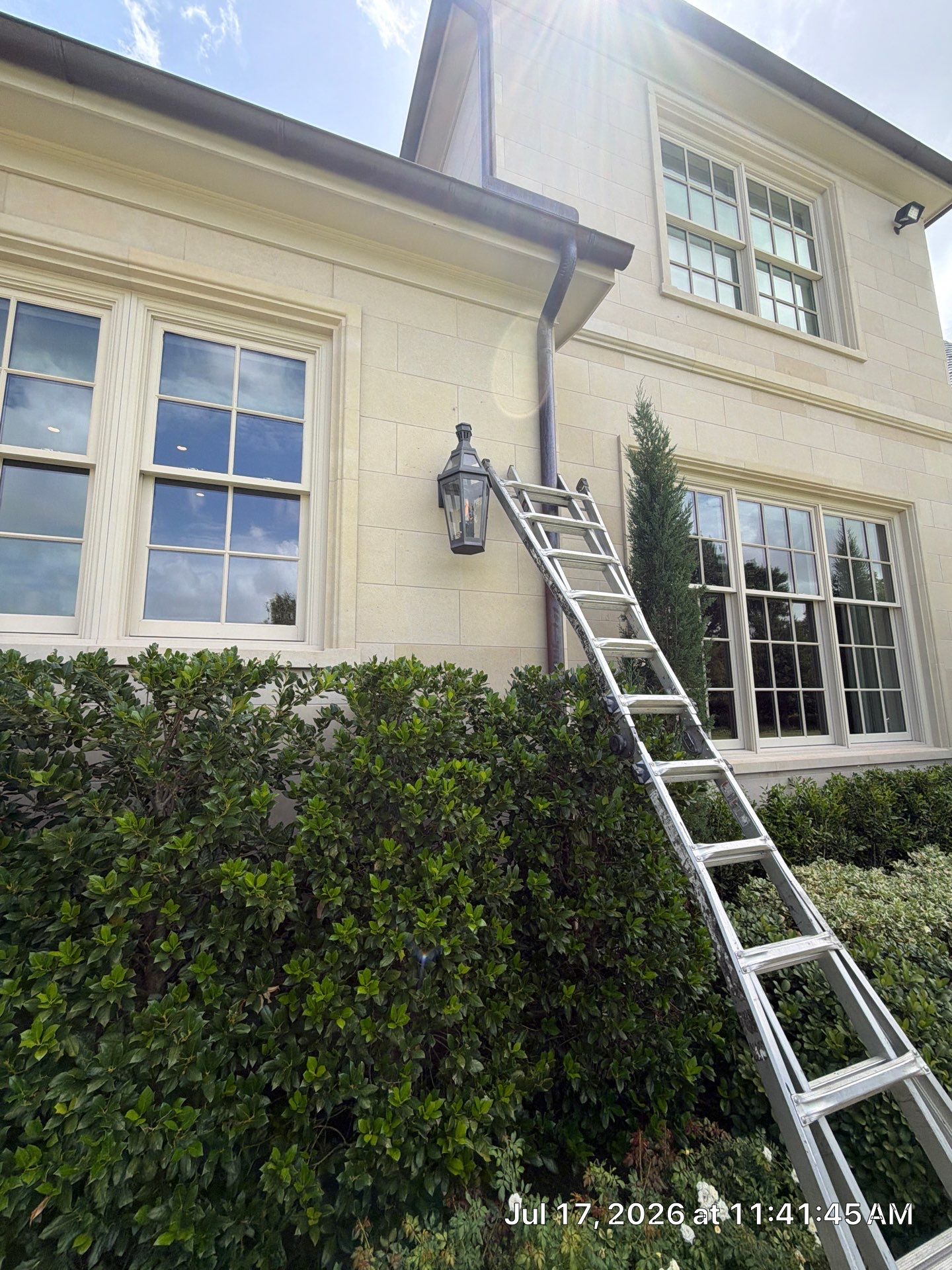Custom Manual Gas Lantern Installation for Dallas Exterior by Solara Custom Living