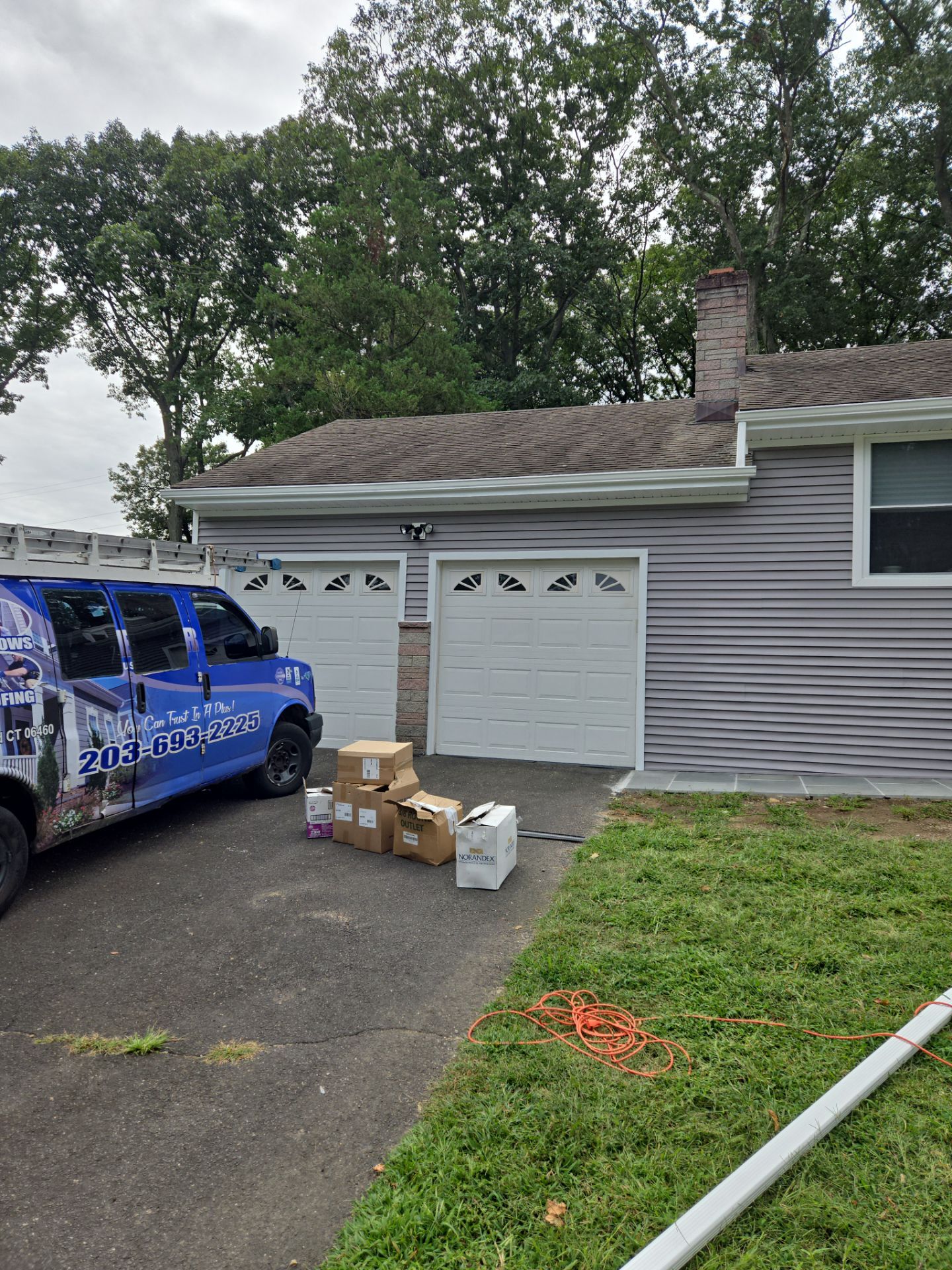 Siding Installation using CertainTeed Monogram Vinyl Siding - D4 - Granite Gray by A Plus Exterior