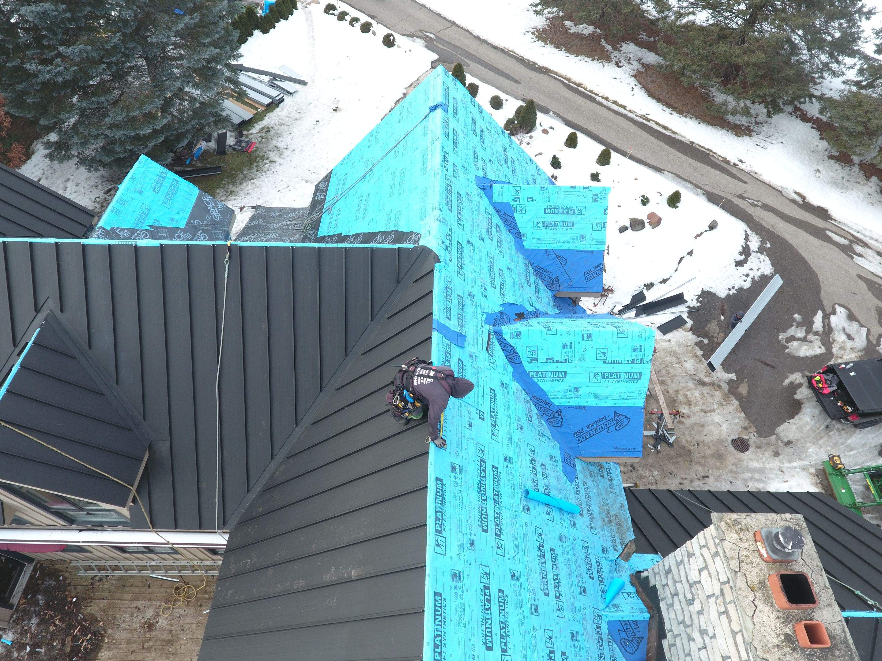 Residential Roofing Installation using 24 Ga Standing Seam Metal by Jay Carter Roofing & Sheet Metal