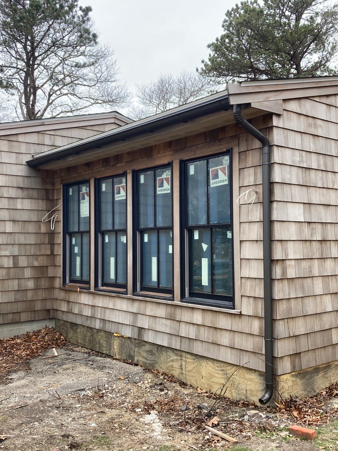 Gutter Installation using 6" Half Round Aluminum Gutter in Falmouth by Gutter Pro Enterprises
