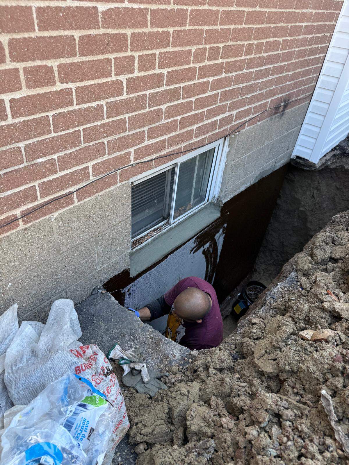 Exterior Foundation Waterproofing and Window Well Repair in Toronto by Canada Waterproofers Inc