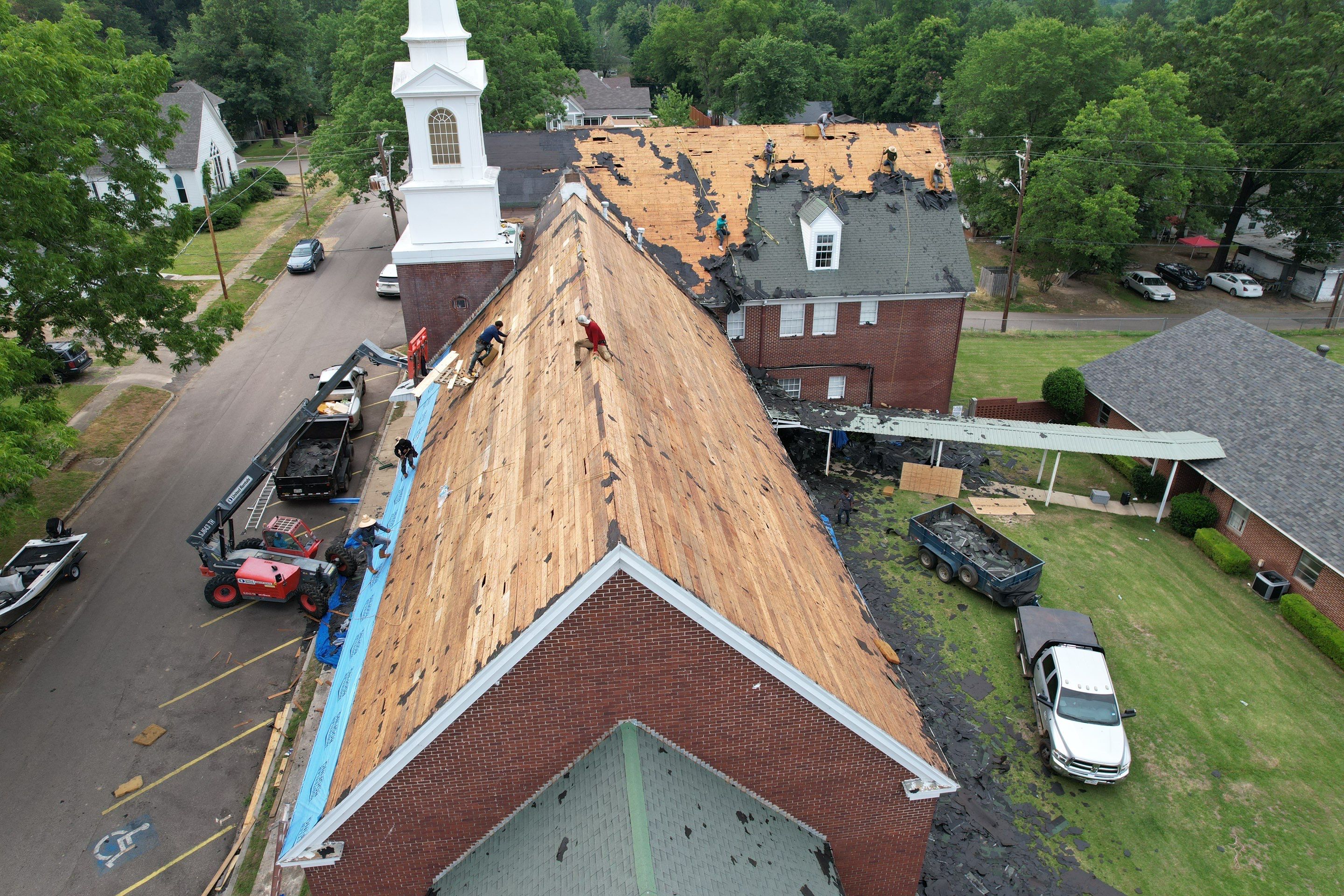 Church Reroof: 40 Year Impact Rated Architectural Shingles by Hostetler Roofing