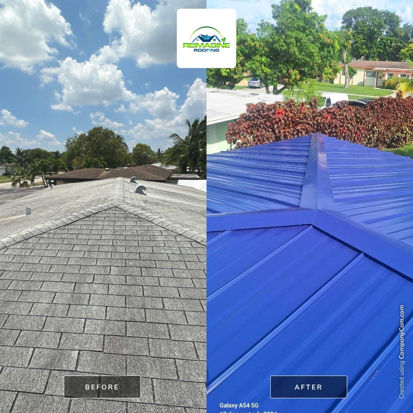 Royal Blue Standing Seam by Reimagine Roofing