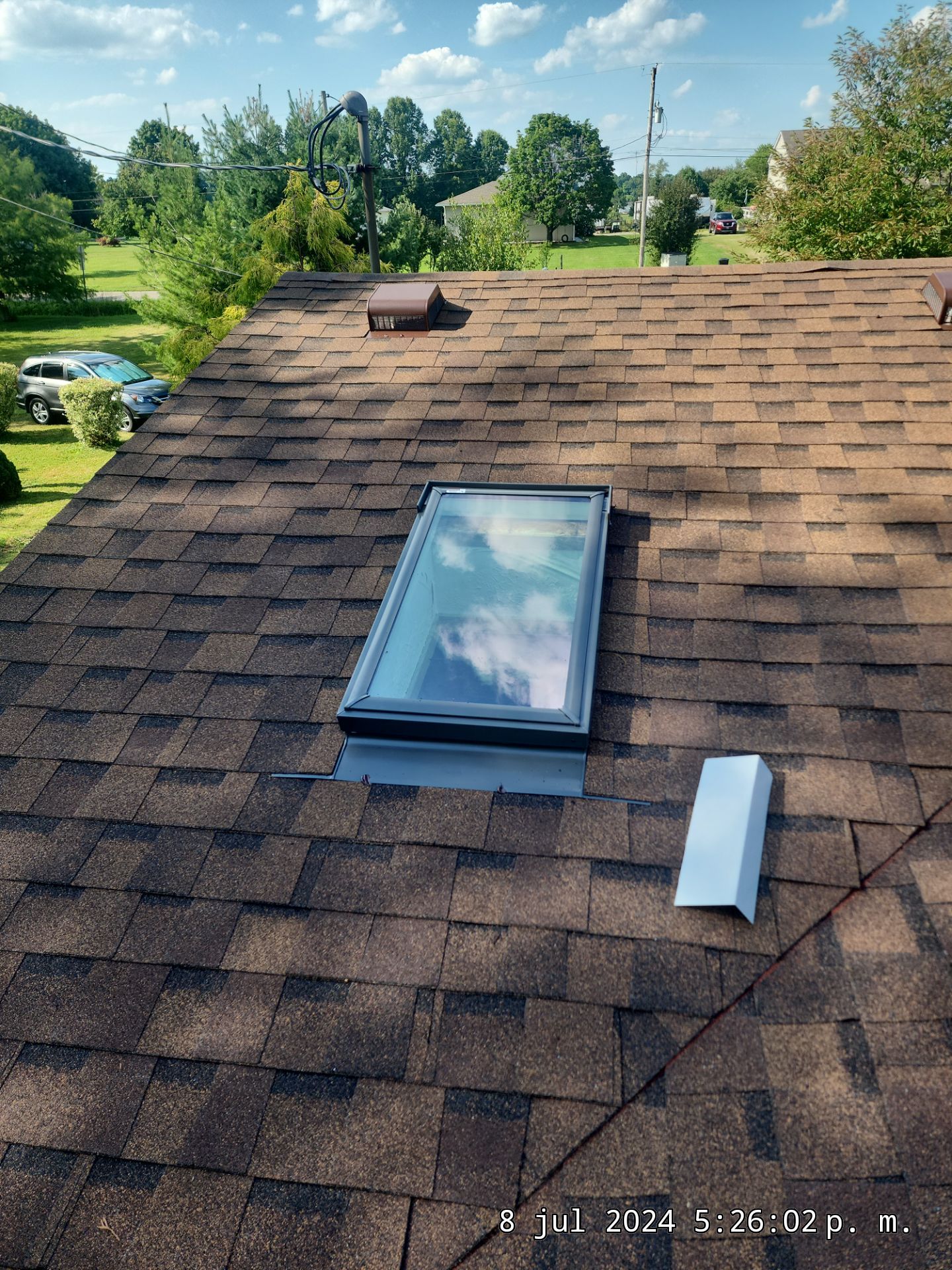 Atlas Pinnacle, Color, Burnt Hickory, Drip Edge, Color, Royal Brown by Eagle Eye Roofing