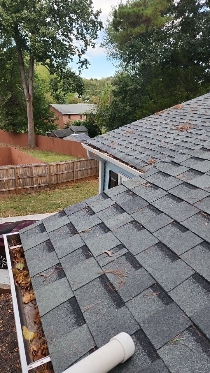 Gutter Cleaning using water by Power Wash Masters LLC