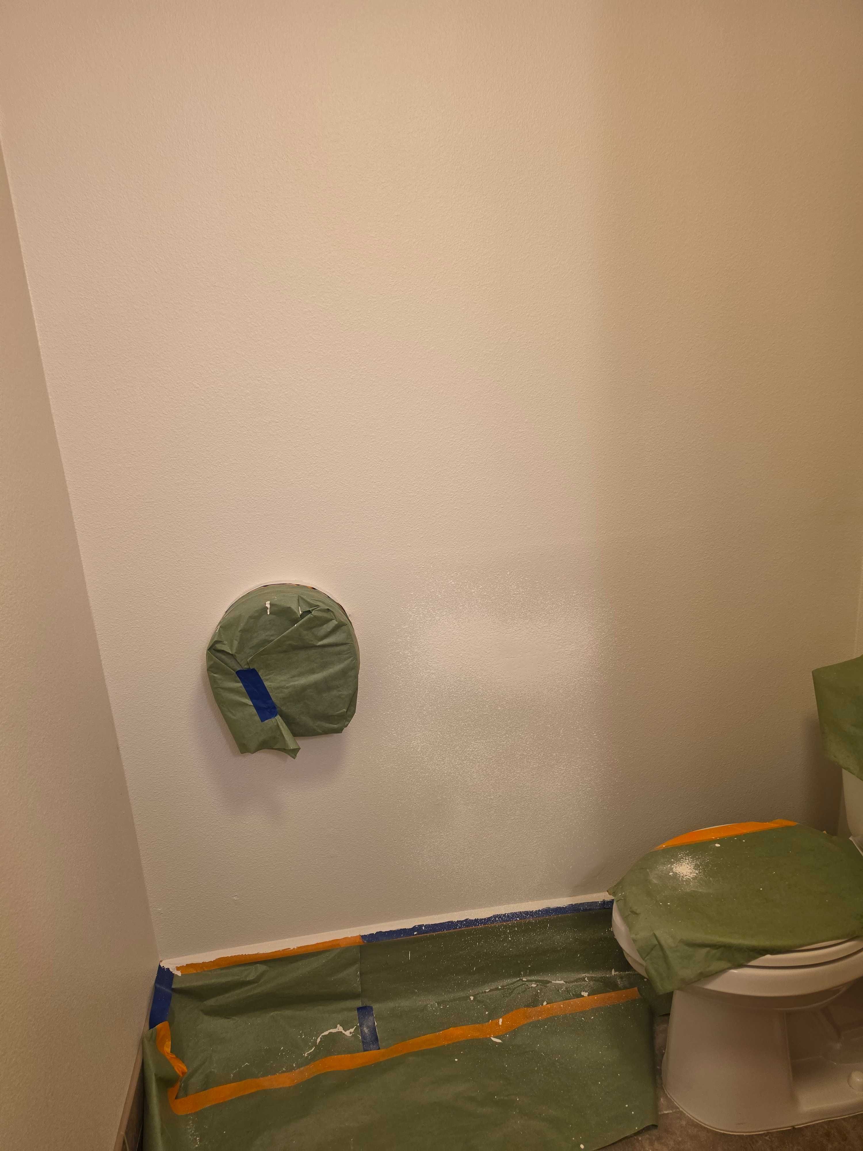 Commercial Drywall Repair – Bank Bathroom (Enumclaw) by Equipped Painting