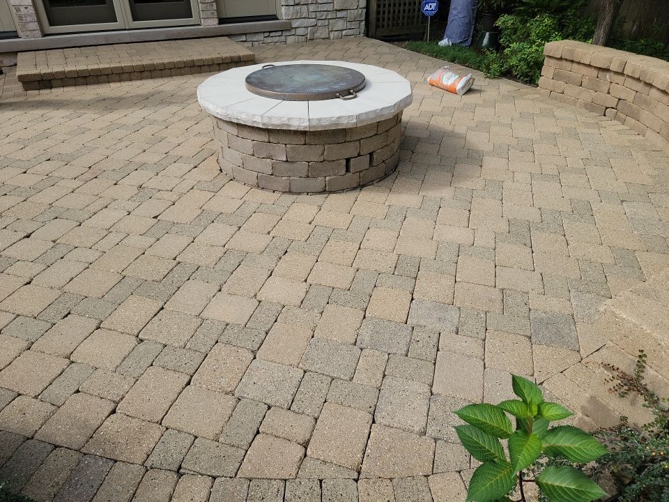 Brick paver clean, sand and seal.  using surebond SB-8700 by Northern Power Washing LLC.