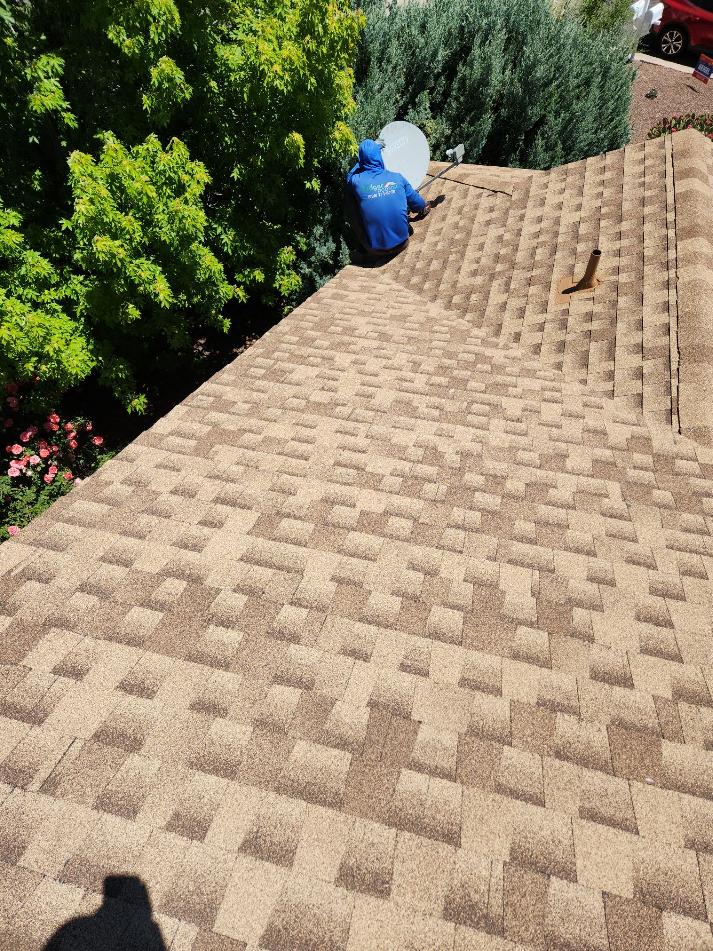 Prescott Valley Roof Replacement With GAF Timberline HDZ Shakewood Shingles by Badger Roofing