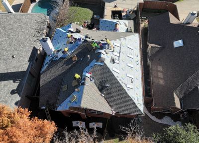 Residential Roofing Installation using GAF Timberline HDZ Weathered Wood