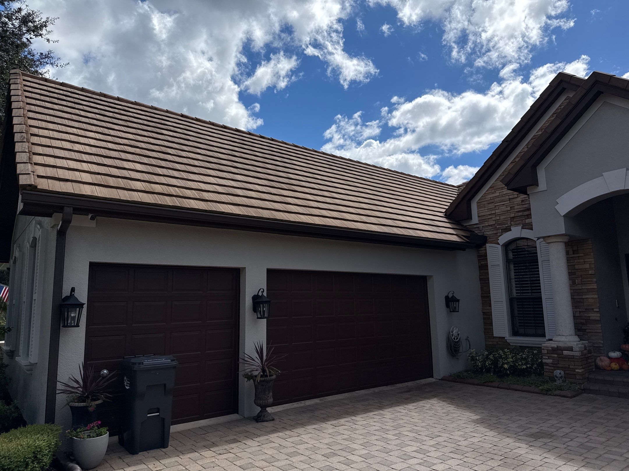 Tile Roof, Paver Pool Deck & Flowerbed Curbing Cleaning | Winding River Bradenton, FL Transformation by Sunshine AquaWash