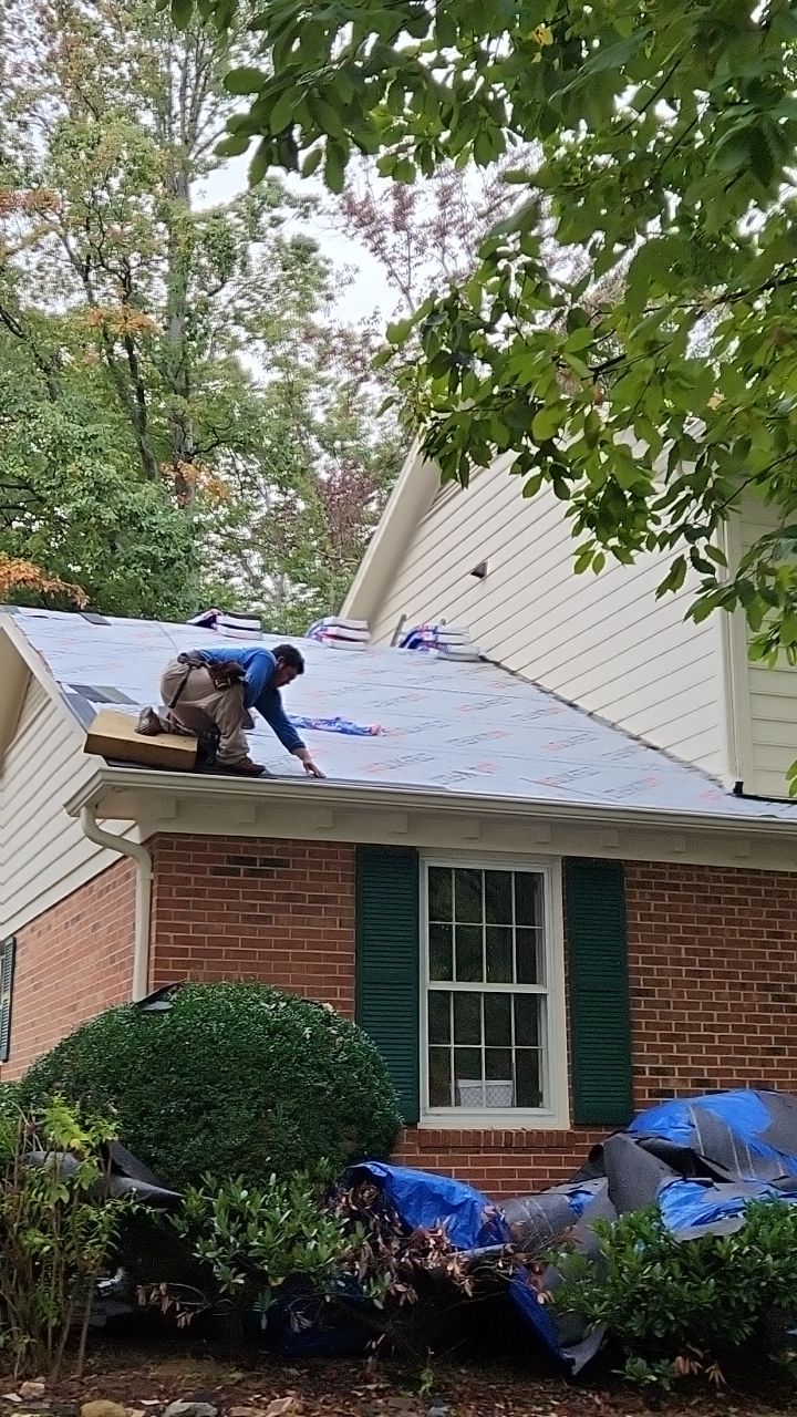 New Roof with Solar Panels by Just In Time Roofing and Restoration