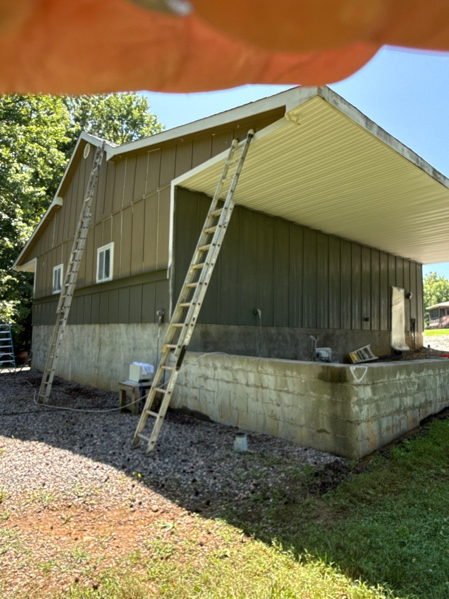Siding replacement, exterior painting, and front door staining. by GonzalezPainters & Contractors Inc