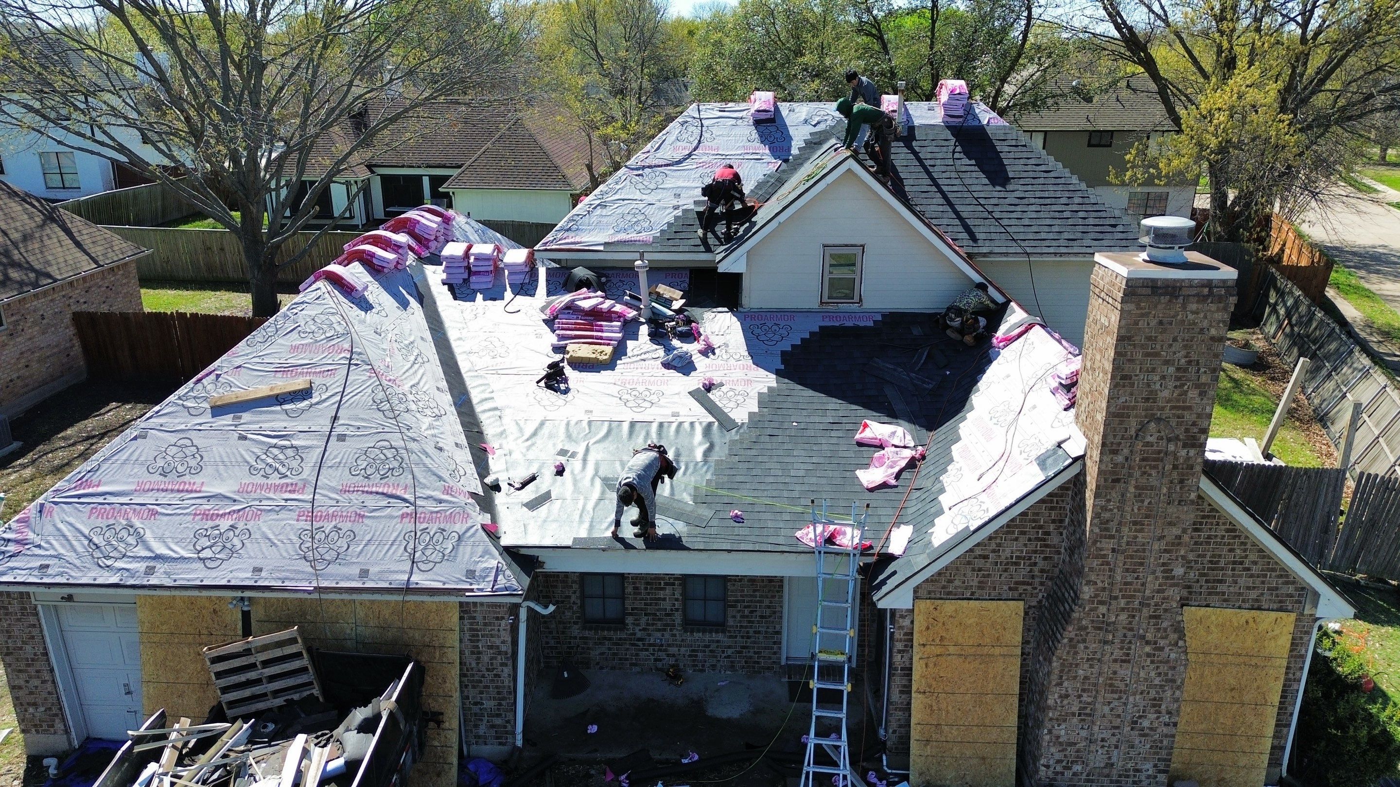 Rowlett Residential Roof Replacement and Fascia Wood Rot Repair by HTR&C