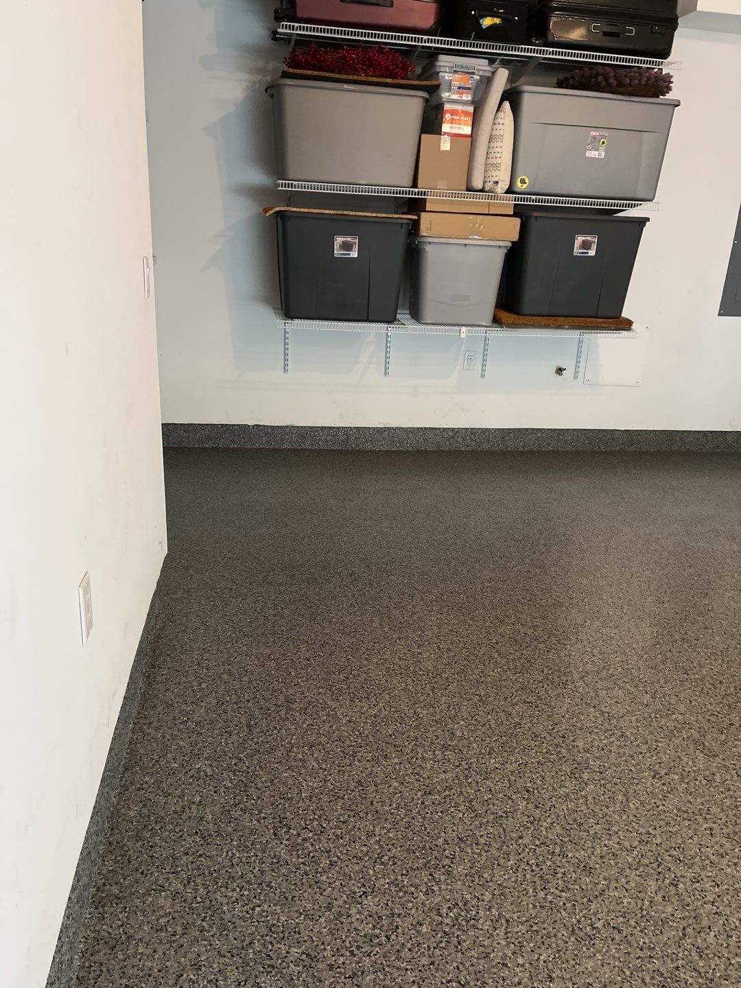 Garage Floor Coating using Penntek in Nightfall by Spectrum Painting, LLC