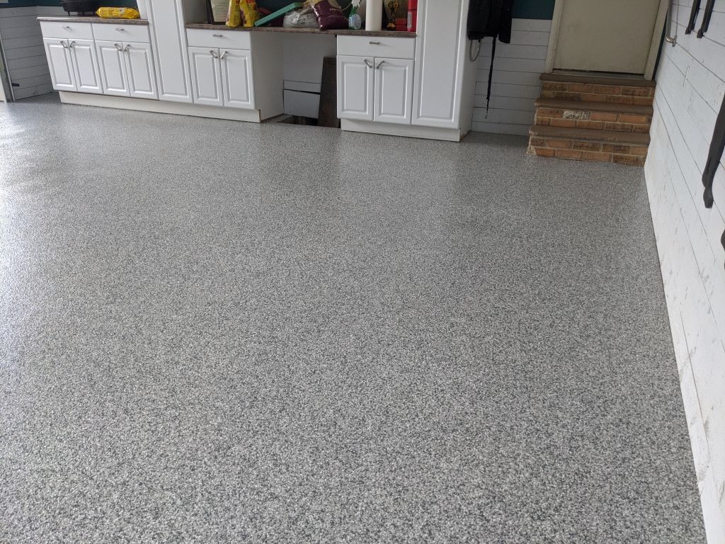 Garage Transformation using Slate Stone and the Penntek Evolution System by Croc Coatings, LLC