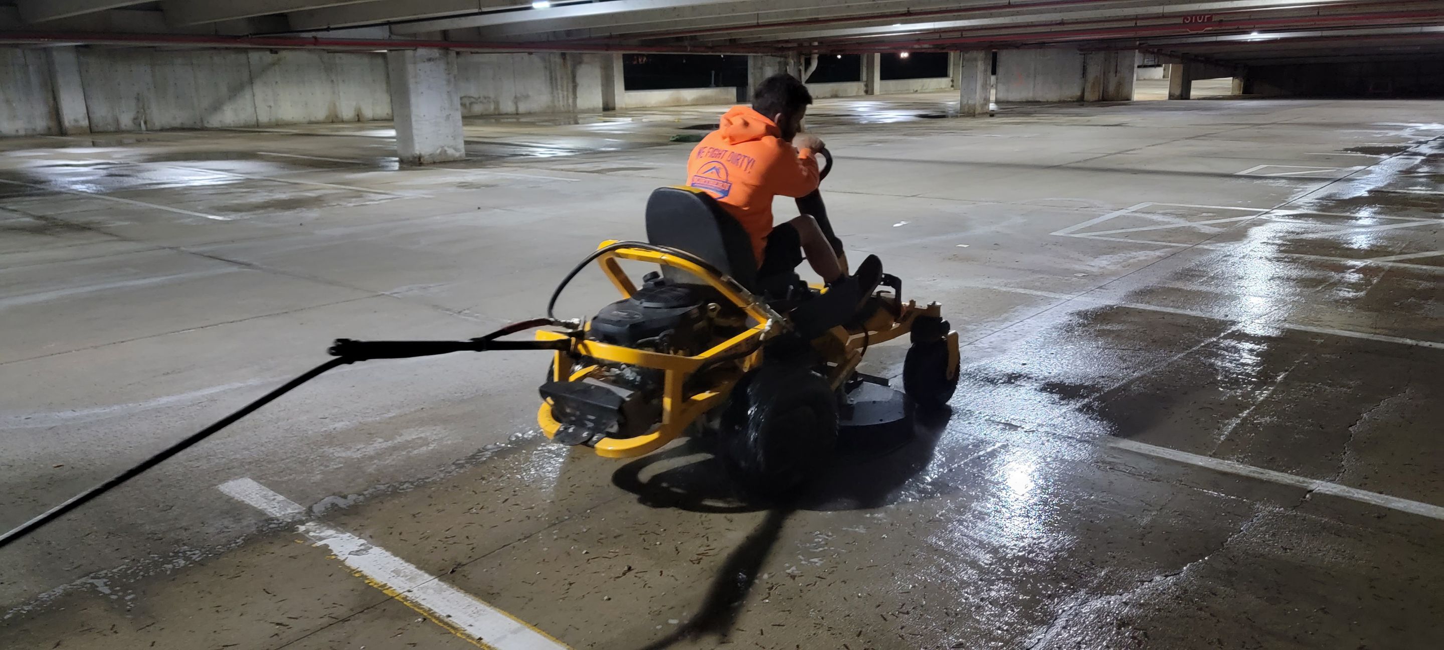 Downers Grove, Parking garage by Northern Power Washing LLC.