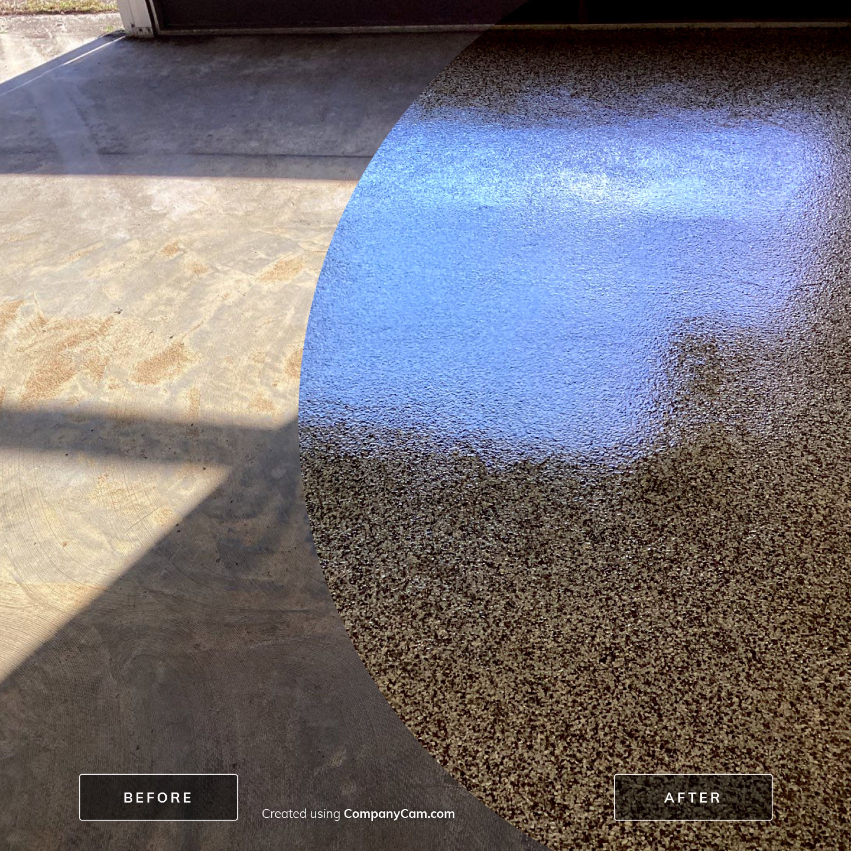 Patio using Cordwood by Amvet concrete coatings llc