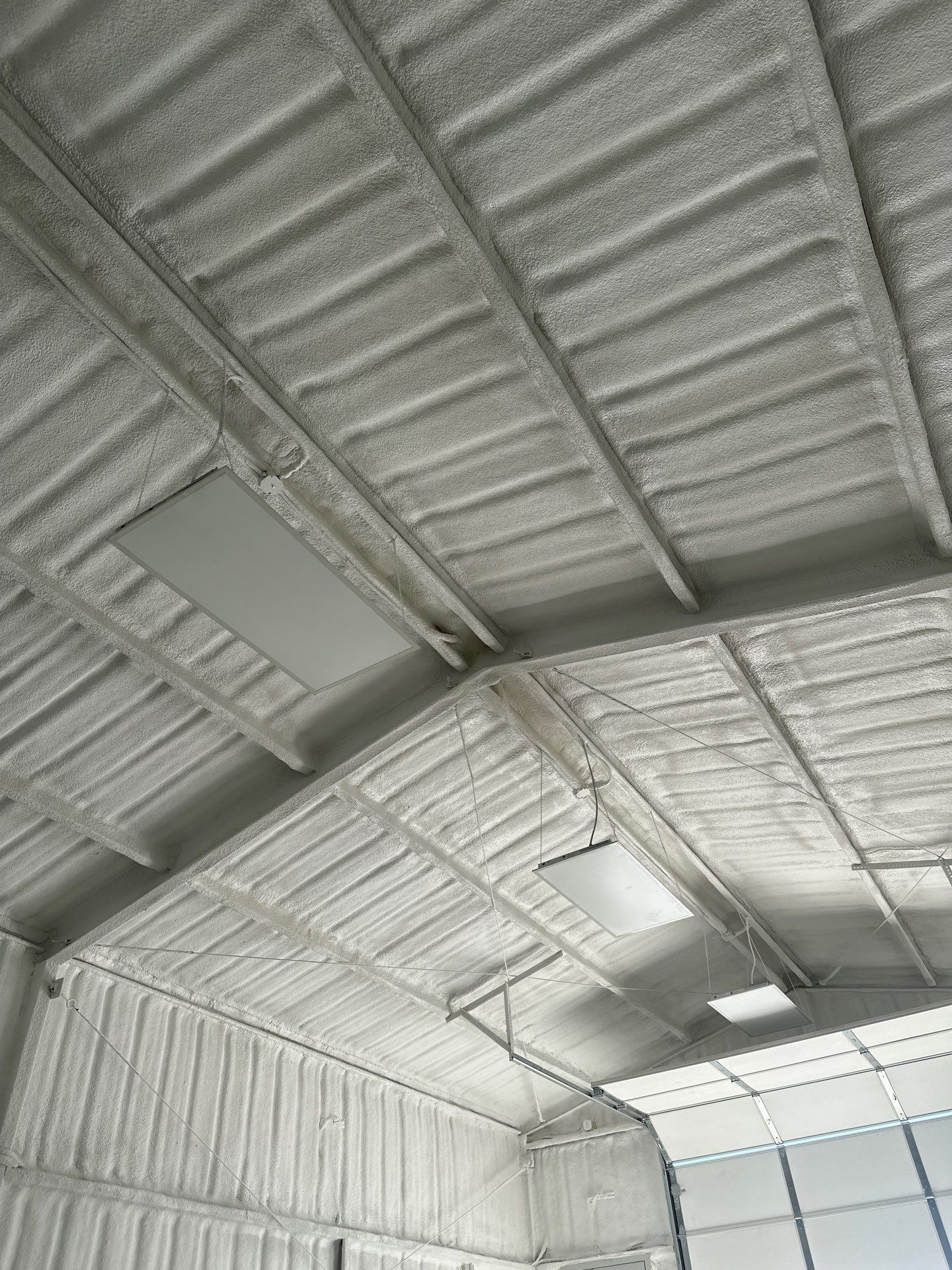 2" close cell foam on this new shop Sanger Tx  by Apex Insulation Solutions