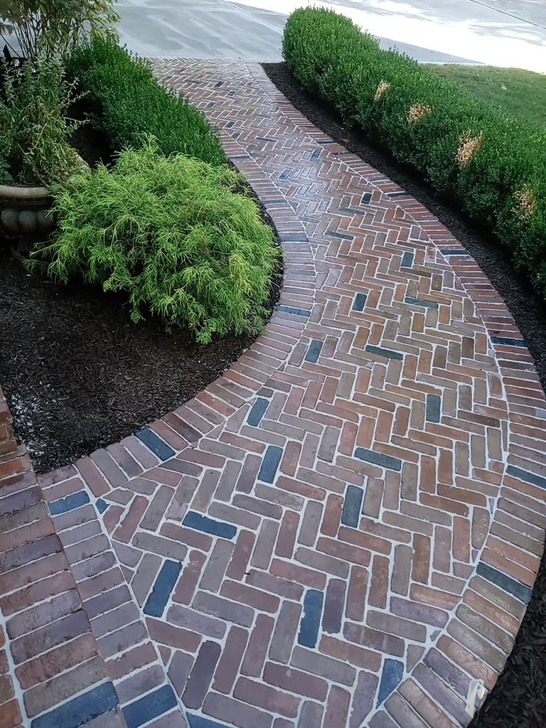 New Driveway and Sidewalk by LAND ESCAPES LLC