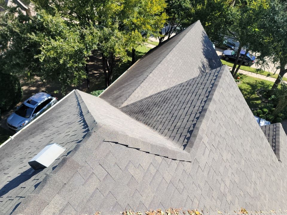 Insurance Claim Roof and Gutters using Owens Corning - Duration- Estate Gray -New Gutters - Exterior paint by Tex-Line Roofing