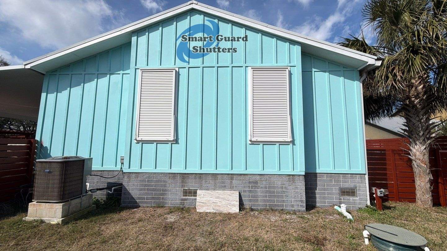 Impact Bahamas in Signal White by Smart Guard Shutters