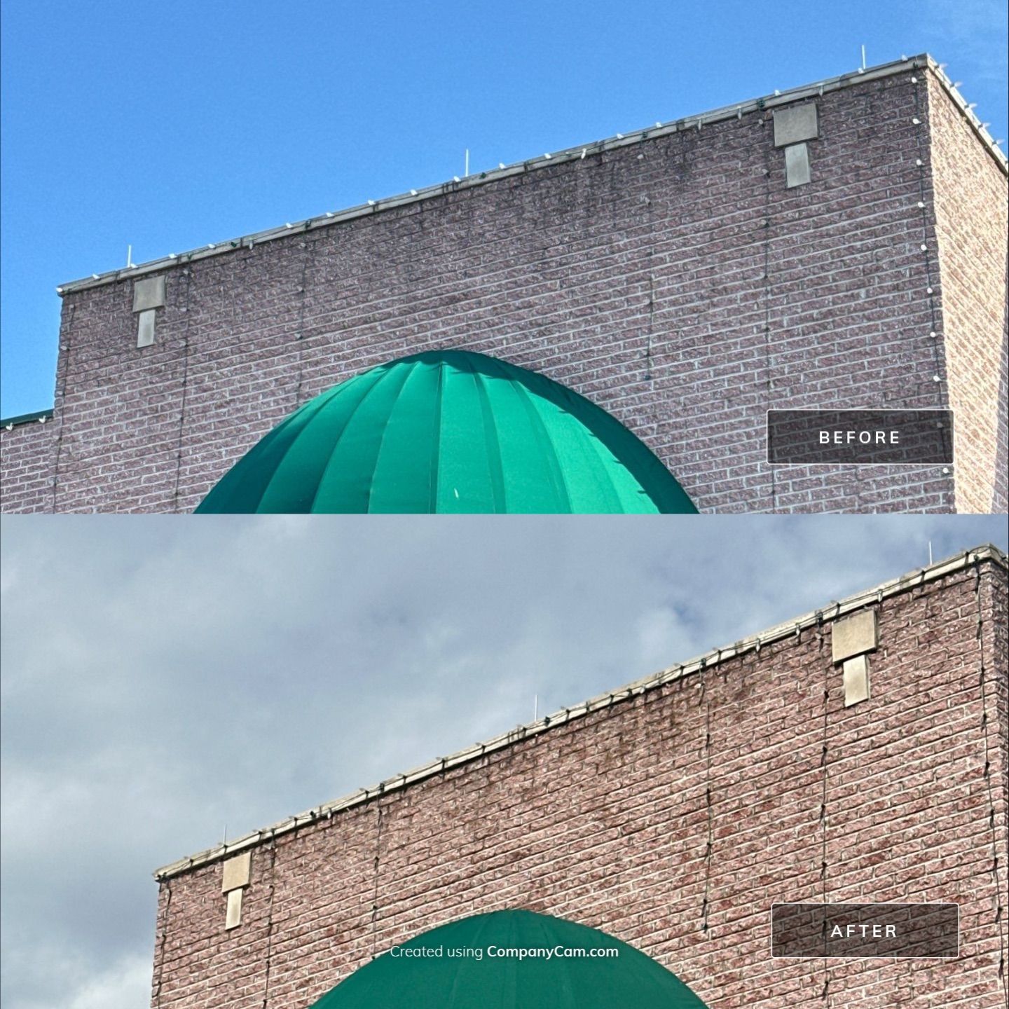 Commercial Exterior Building Wash  by Simmons Power & Soft Washing