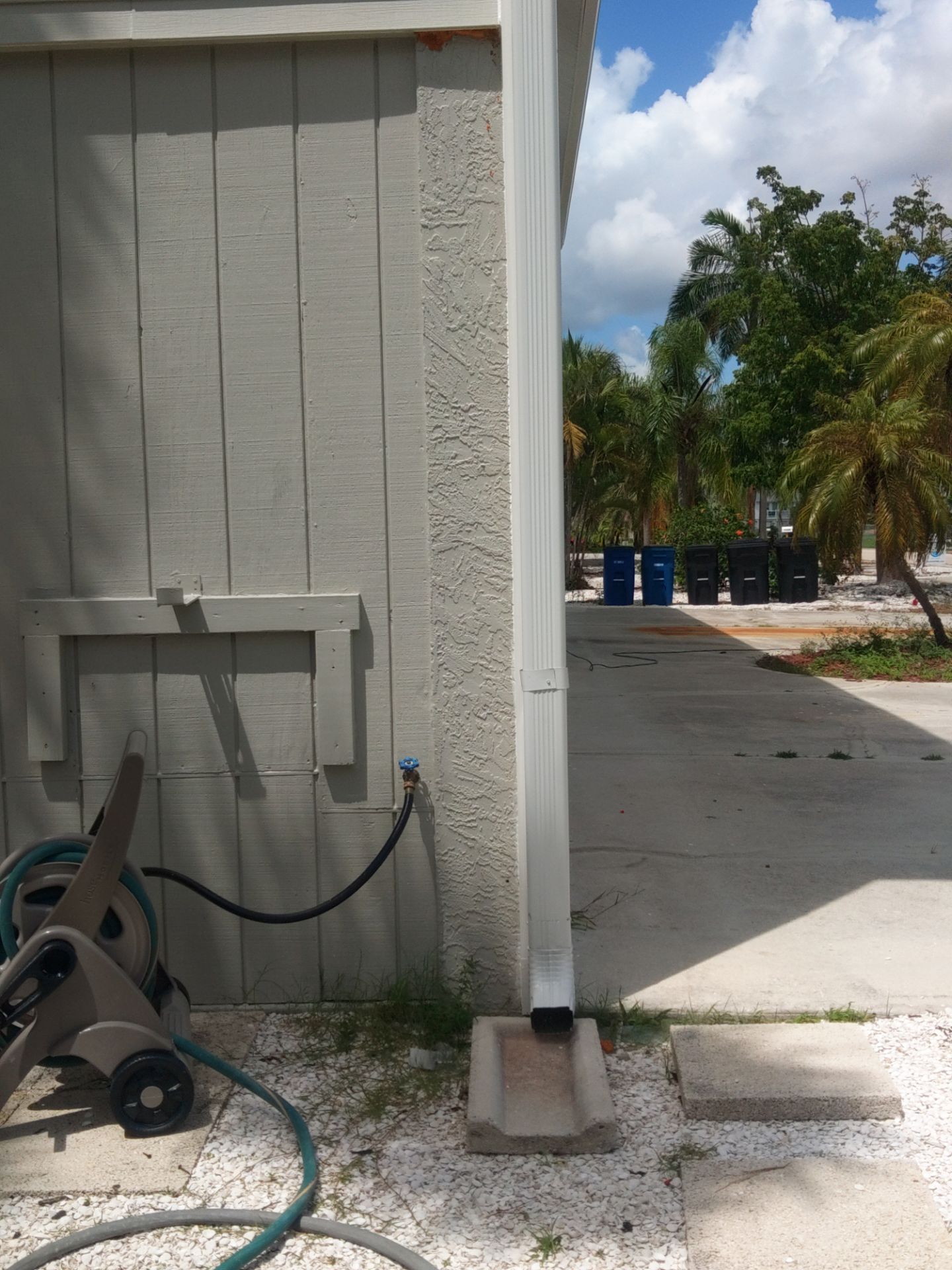 Complete Gutter System with Downspouts & Guards in Fort Myers Beach FL by Gutter Professors