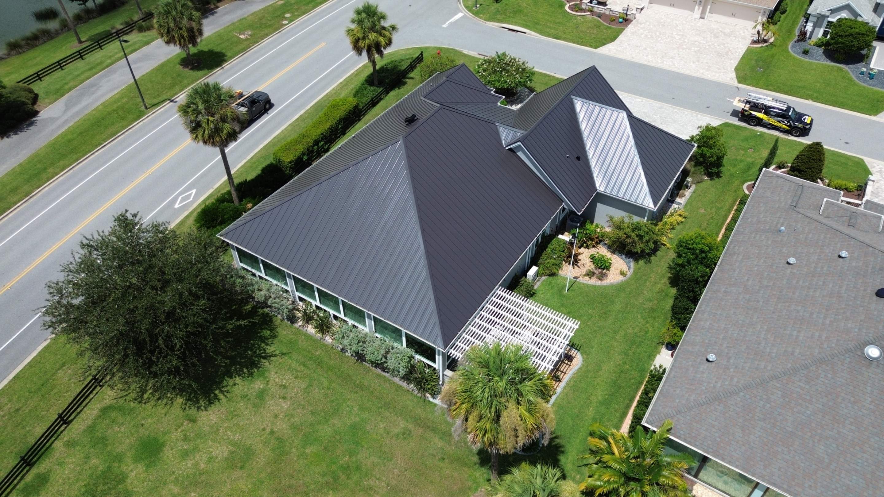 Before and After Shingle to Metal Residential Reroof | The Villages Fl by Gold Key Roofing