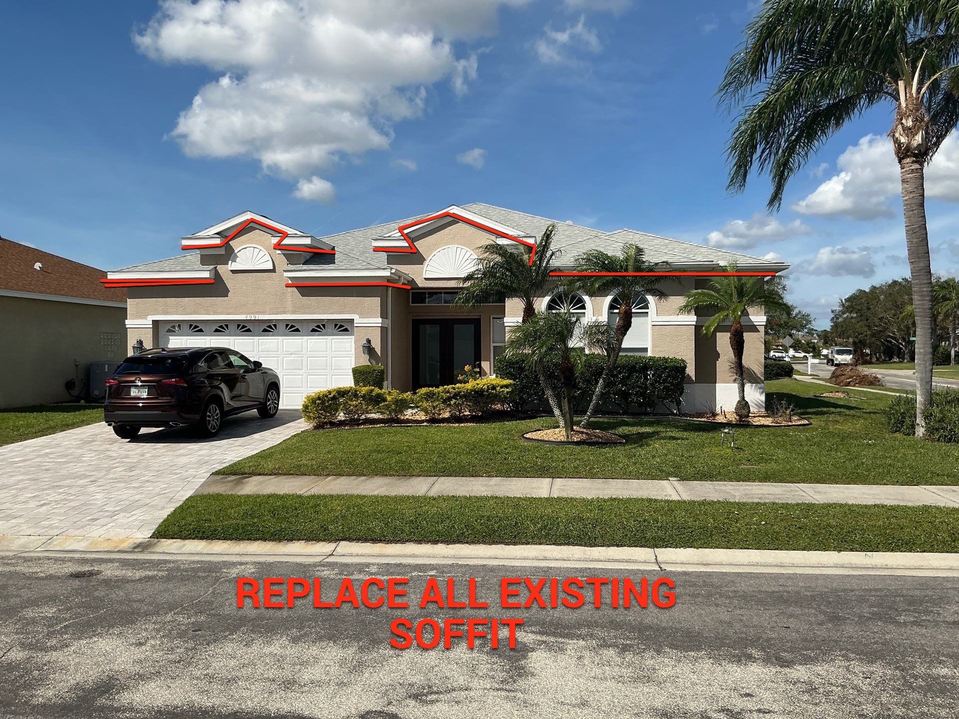 Replace All Existing Soffit in Sarasota FL by Gutter Professors