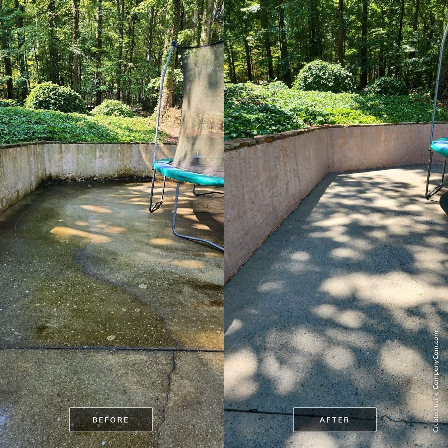 Driveway Clean using cleaner by Power Wash Masters LLC