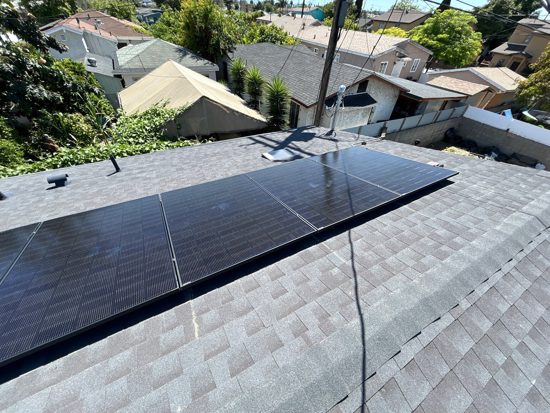 Five Panel Solar Installation in Los Angeles by AWS Solar