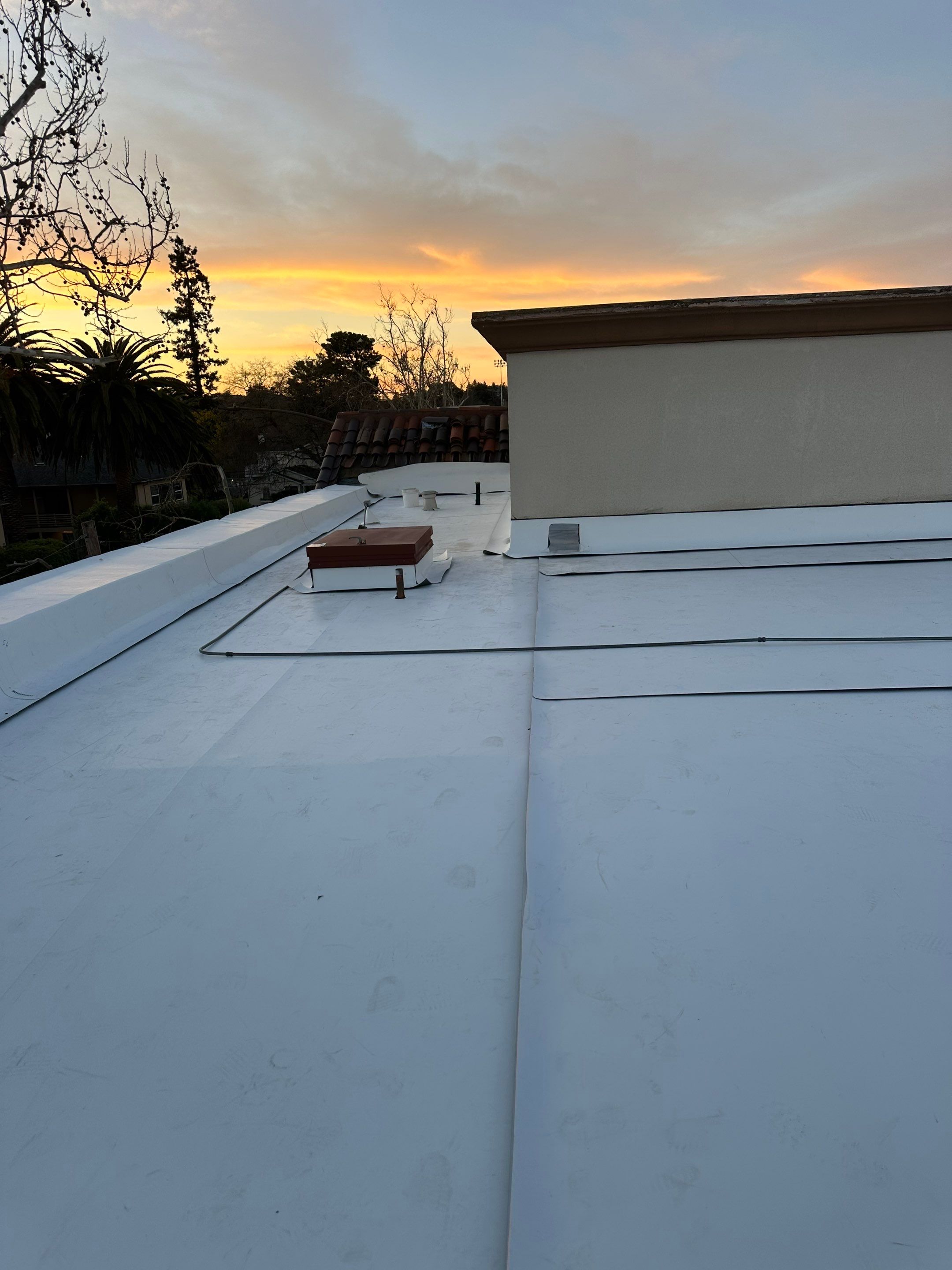 Project in Redwood City, CA by Sanchez Single Ply Roofing