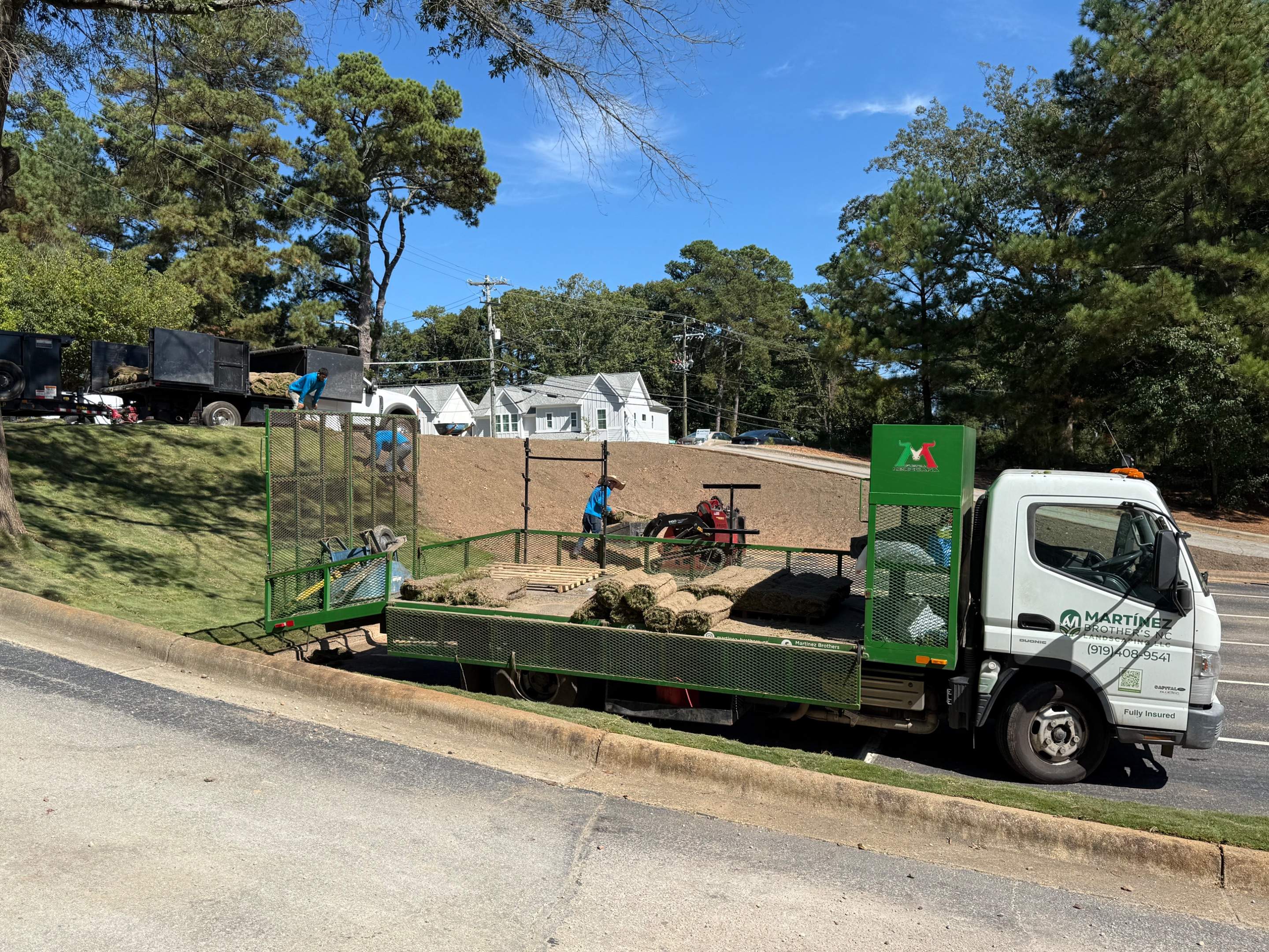 Sod installation by Martinez Brother’s Nc Landscaping Inc