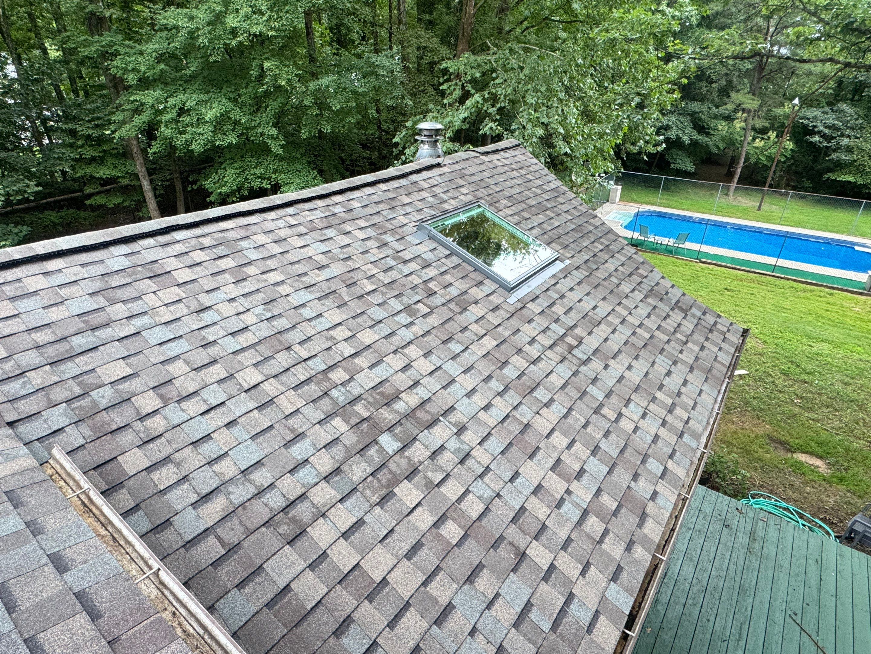 Comprehensive Architectural Shingle Roof Replacement and Skylight Installation in Laurel by First Chesapeake Roofing