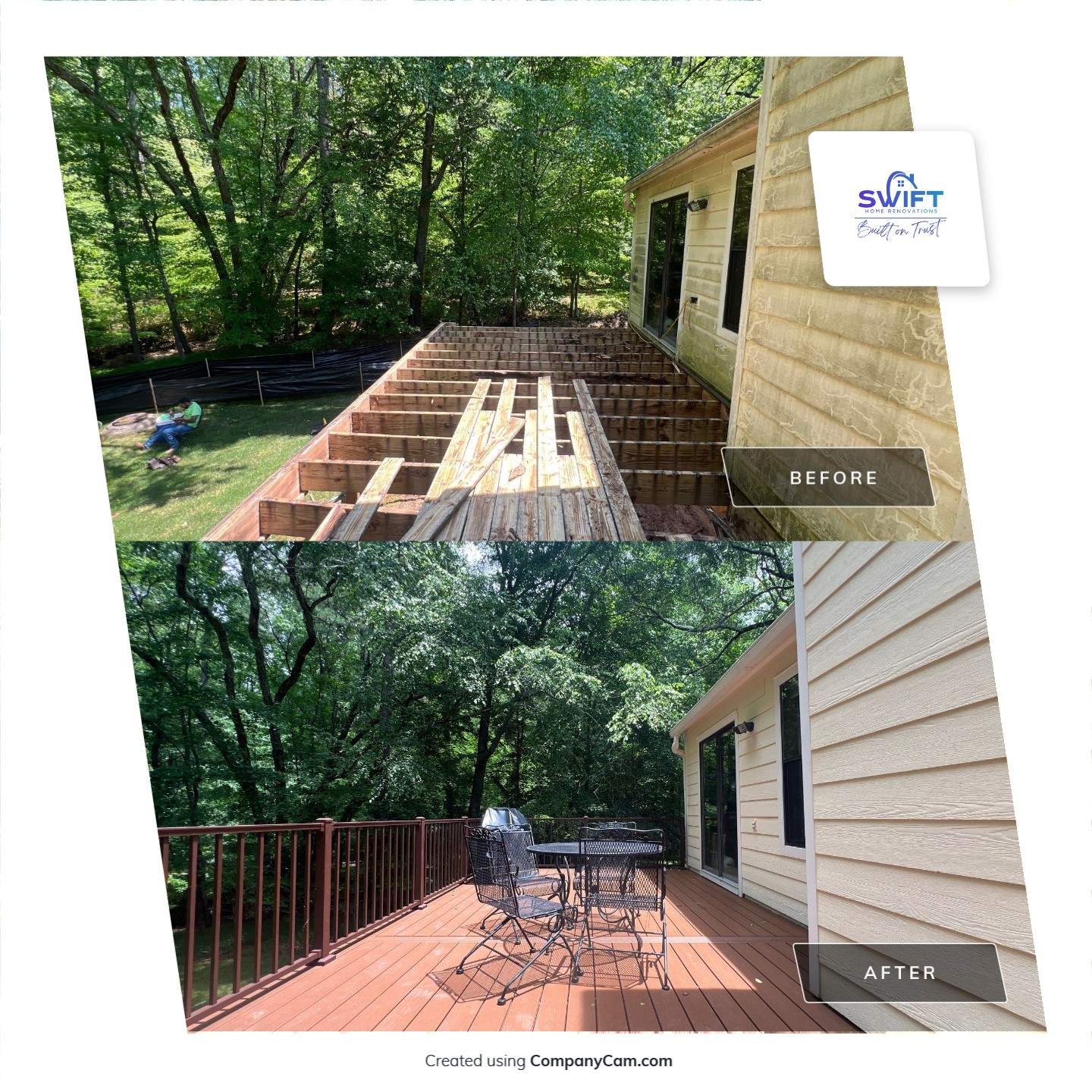 Complete Deck Reconstruction and Railing Upgrade in Alpharetta, Georgia by Swift Home Renovations 