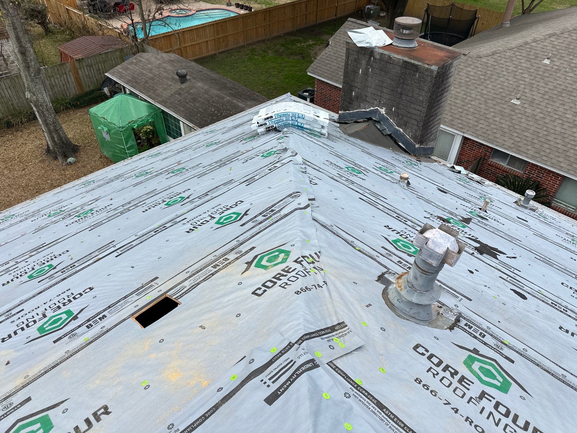 Roof Replacement completed in the Cypress Area! by Core Four Roofing