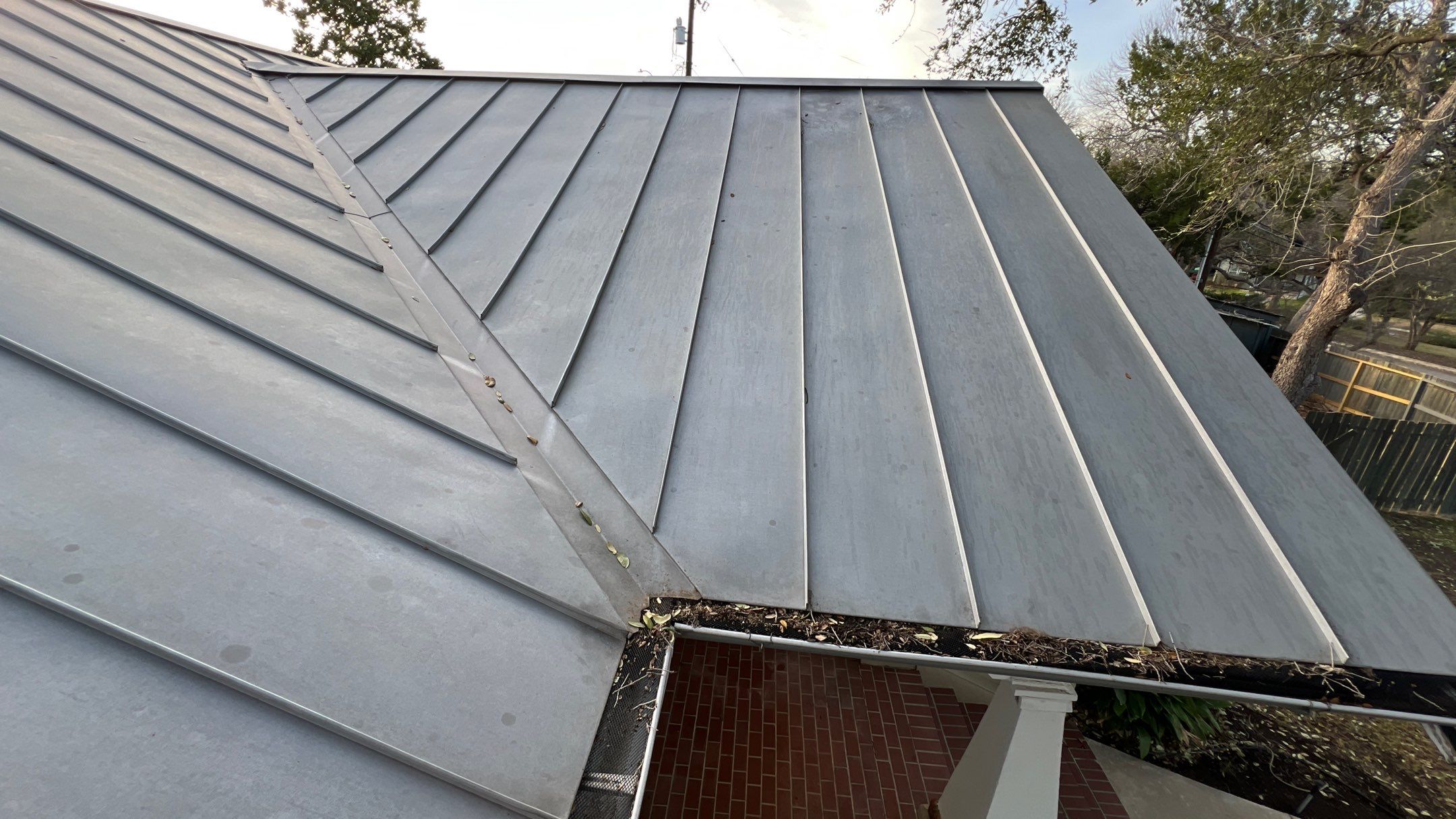 Metal Roof Wash Project in San Antonio by Bright Choice