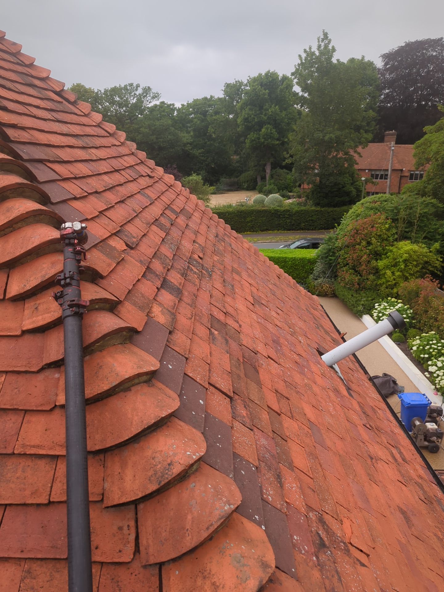 Roof Clean - Biocide Treatment using Honda 15lpm Low Pressure Washing Machine by Ges Exterior Cleaning ltd
